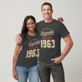T-shirt Les légendes sont nées en 1963 60e anniversaire (Unisexe)