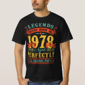 T-shirt Les Légendes Sont Nées En 1978 , Légende 1978 Cade (Devant)