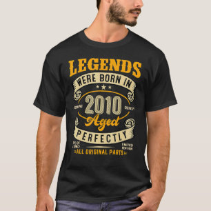 T-shirt Les Légendes Sont Nées En 2010 13ème Anniversaire