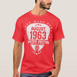 T-shirt Les Légendes Sont Nées En Août 1963Guitare 2079