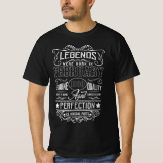 T-shirt Les Légendes Sont Nées En Février 1980 Toutes Les 