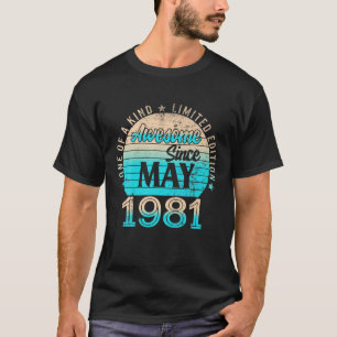 T-shirt Les légendes sont nées en mai 1981 La vie commence