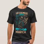 T-shirt Les Légendes Sont Nées En Mars (Devant)