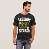 T-shirt les légendes sont nées en octobre (Devant entier)