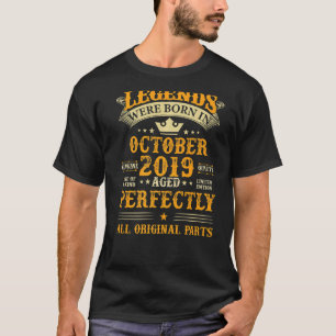 T-shirt Les légendes sont nées en Octobre 2019 3 Ans 3ème