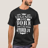 T-shirt Les légendes sont nées le 24 octobre (Devant)