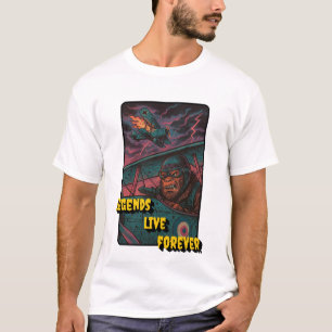 T-shirt Les légendes vivent pour toujours – Bigfoot combat