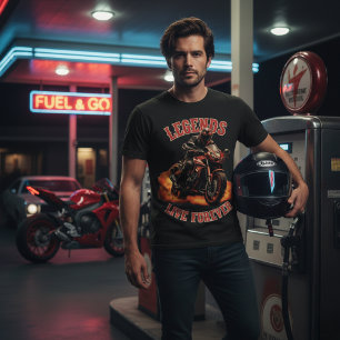 T-shirt Les légendes vivent pour toujours - Motocycliste d