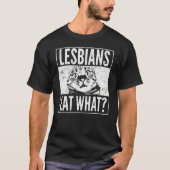 T-shirt Les Lesbiennes Mangent Ce Chat Kitten Humour Lgbt (Devant)