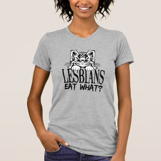 T-SHIRT LES LESBIENS MANGENT QUOI ? (Devant)