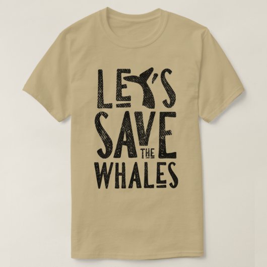 T-shirt Les Letx27s sauvent les baleines 2 (Design devant)