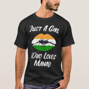 T-shirt Les lèvres et la bouche Amour Drapeau Indien Manal