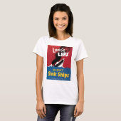 T-shirt Les lèvres lâches pourraient couler des bateaux (Devant entier)