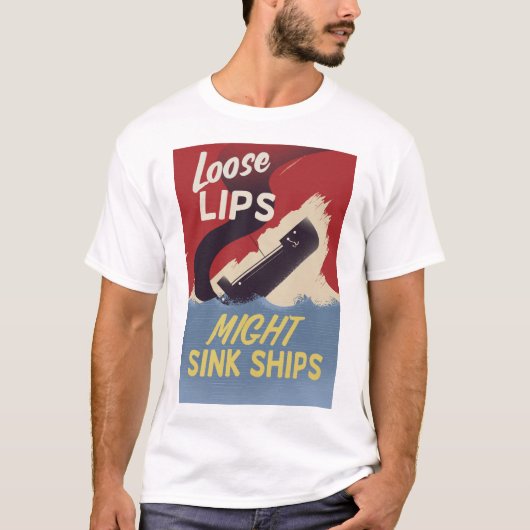 T-shirt Les Lèvres Perdues Peuvent Éclater Des Navires (Devant)