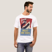 T-shirt Les Lèvres Perdues Peuvent Éclater Des Navires (Devant entier)