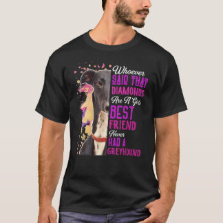 T-shirt Les lévriers sont les meilleurs amis d'une fille D