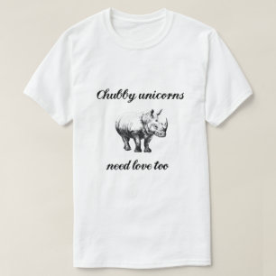 T-shirt Les licornes potelées ont besoin du rhinocéros