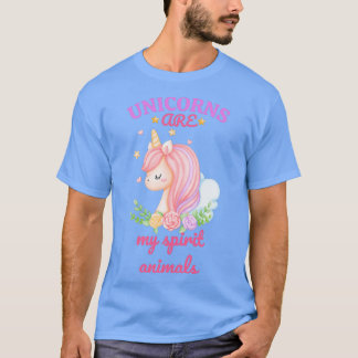 T-shirt les licornes sont mes animaux spirituels le thème 