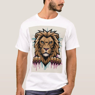 T-shirt Les lions à la chasse : la chasse au feu de la nat