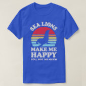 T-shirt Les lions de mer me rendent heureux Sunset Retro p (Design devant)