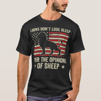 T-shirt Les lions ne perdent pas leur sommeil devant les o