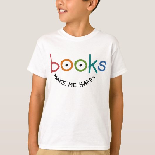 T-shirt Les livres me rendent heureux (Devant)