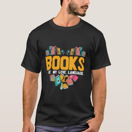 T-shirt Les Livres Sont Ma Langue D'Amour Lecture Vocabula (Devant)