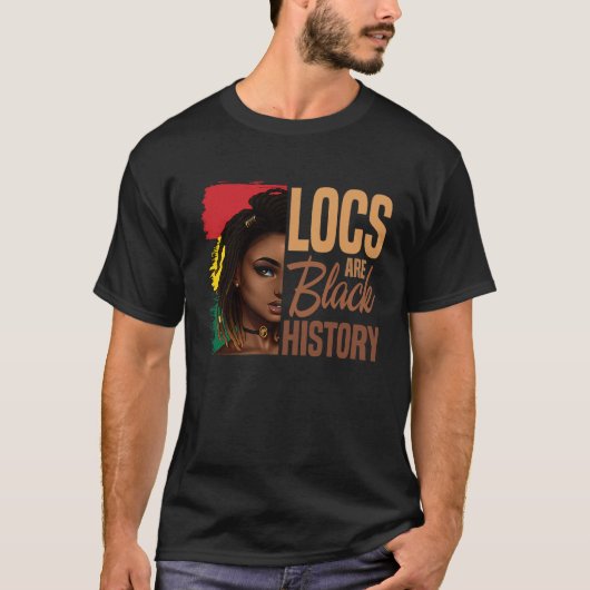 T-shirt Les Locaux Sont Noirs Histoire BHM Afro Dreadlocks (Devant)