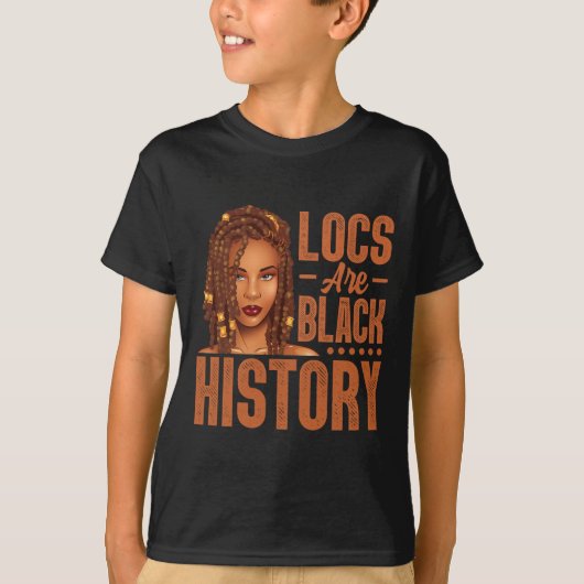 T-shirt Les Locs Sont L'histoire Noire Histoire Afro-Améri (Devant)