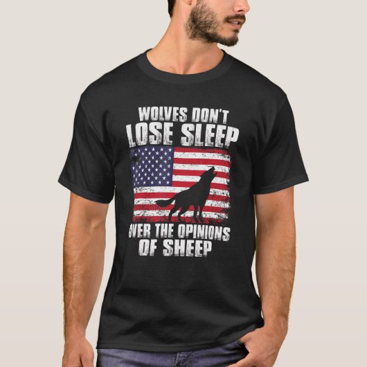 T-shirt Les Loups américains ne perdent pas de sommeil (Devant)