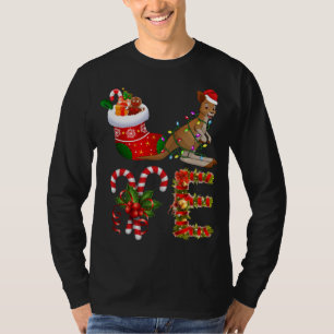 T-shirt Les lumières de Noël du Kangourou ont conduit Funn
