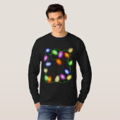 T-shirt Les lumières des arbres de Noël brillent Graphisme (Devant entier)