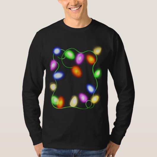 T-shirt Les lumières des arbres de Noël brillent Graphisme (Devant)