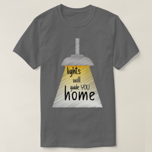 T-shirt Les lumières vous guideront Accueil Vous Fixer (Design devant)