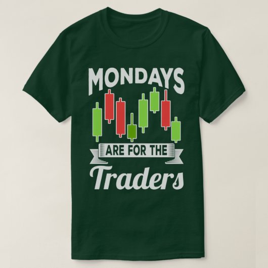 T-shirt Les Lundi Sont Pour Les Traders Trader Stock Tradi (Design devant)