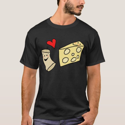 T-shirt Les macaronis aiment le fromage (Devant)