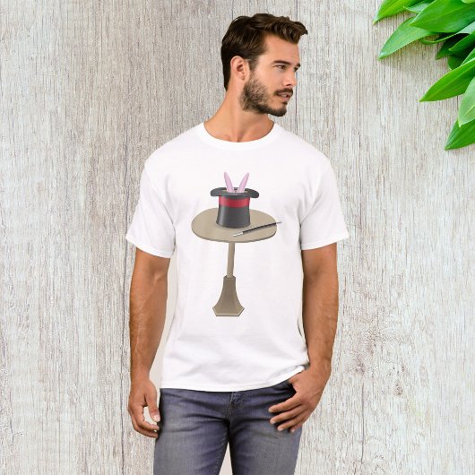 T-shirt Les Magiciens Rabbit Dans Un Casquette