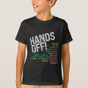 T-shirt Les Mains De Nos Libertés Protéger Quels Problèmes