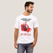 T-shirt Les Mains Du Canada Pas À Vendre Trump (Devant entier)