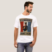 T-shirt Les marines des USA vous veulent (Devant entier)