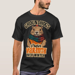 T-shirt Les marmottes préfèrent la chaleur à février confo