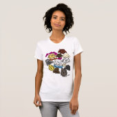 T-shirt les masses et les masses de griffonnages et de (Devant entier)