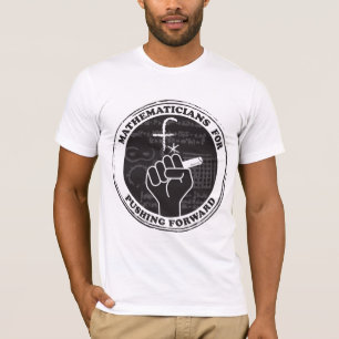 T-shirt Les mathématiciens qui poussent vers l'avant les T