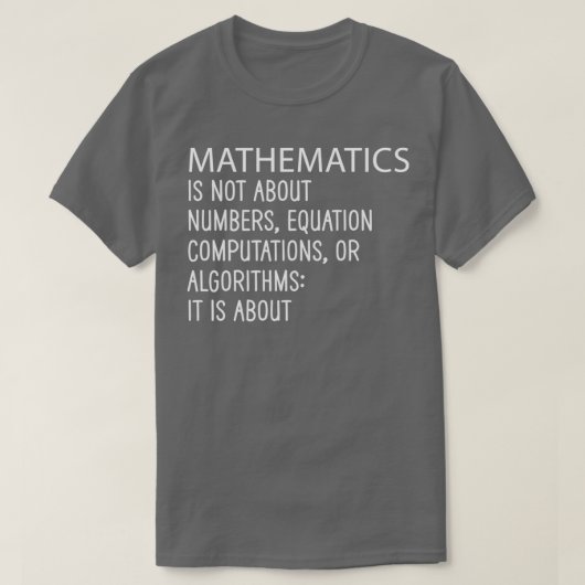 T-shirt Les mathématiques ne concernent pas les nombres éq (Design devant)