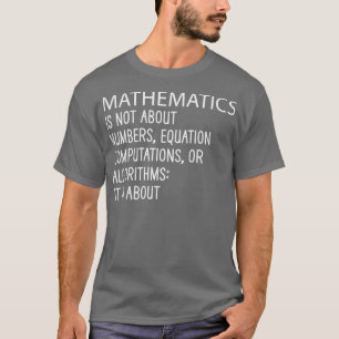 T-shirt Les mathématiques ne concernent pas les nombres éq