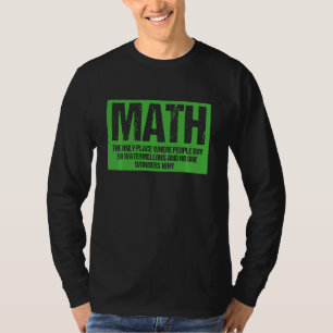 T-shirt Les Maths enseignantes Le seul endroit où les gens