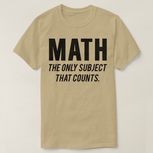 T-shirt Les Maths Le Seul Sujet Qui Compte 24 (Design devant)