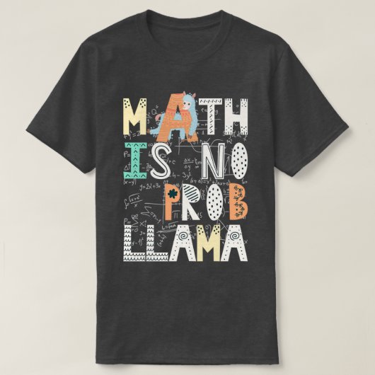 T-shirt Les maths ne sont pas des lama (Design devant)