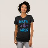 T-shirt Les maths personnalisables sont pour des filles, (Devant entier)