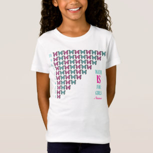 T-Shirt Les maths personnalisées sont pour des filles,
